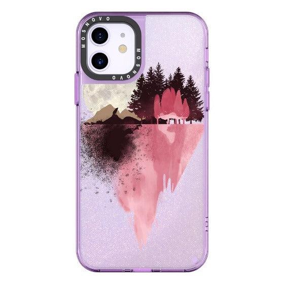 Mountain Landscape Glitter Phone Case - iPhone 11 Case