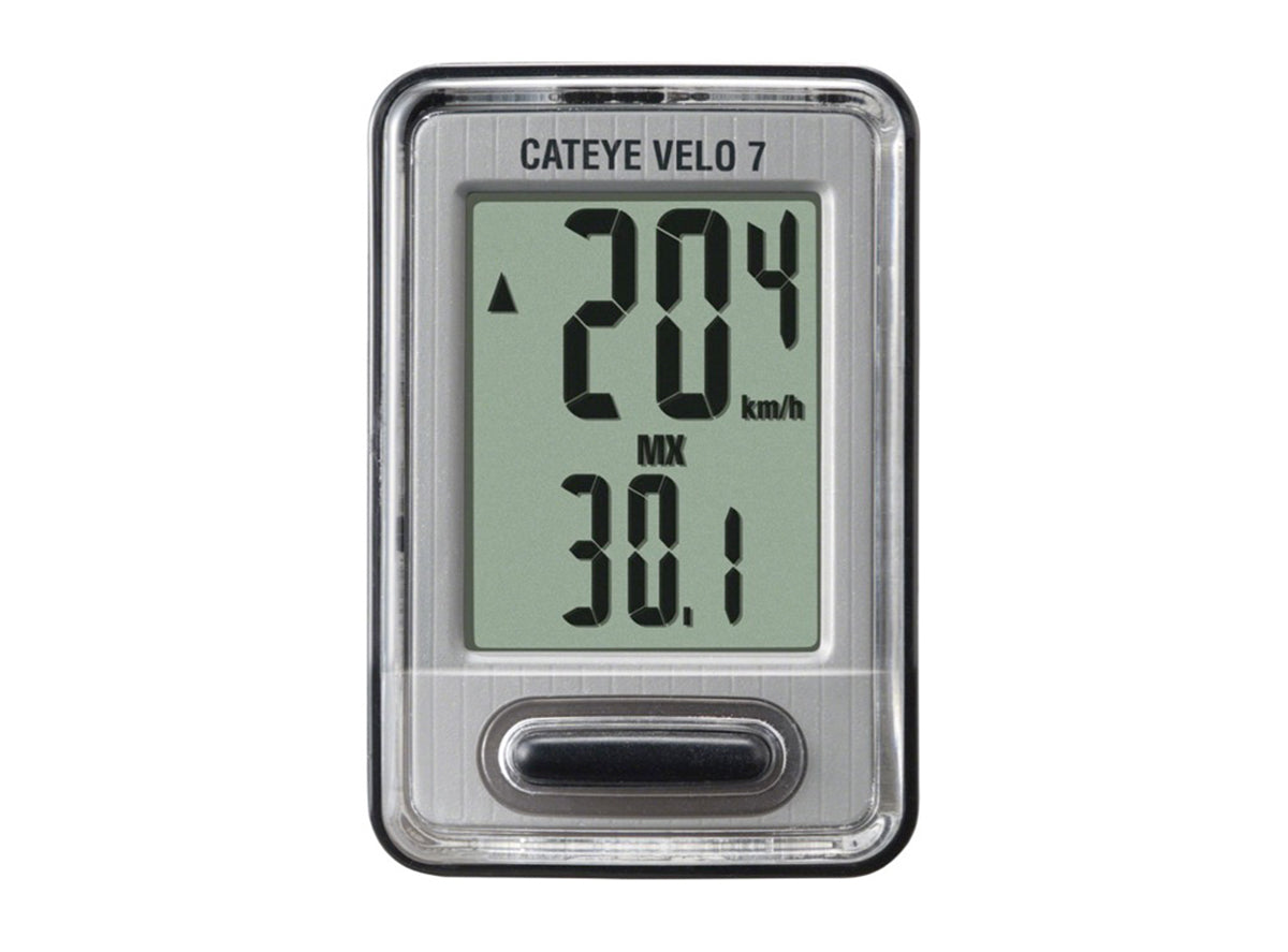 Cateye Velo 7 Wired Cycling Computer - Black